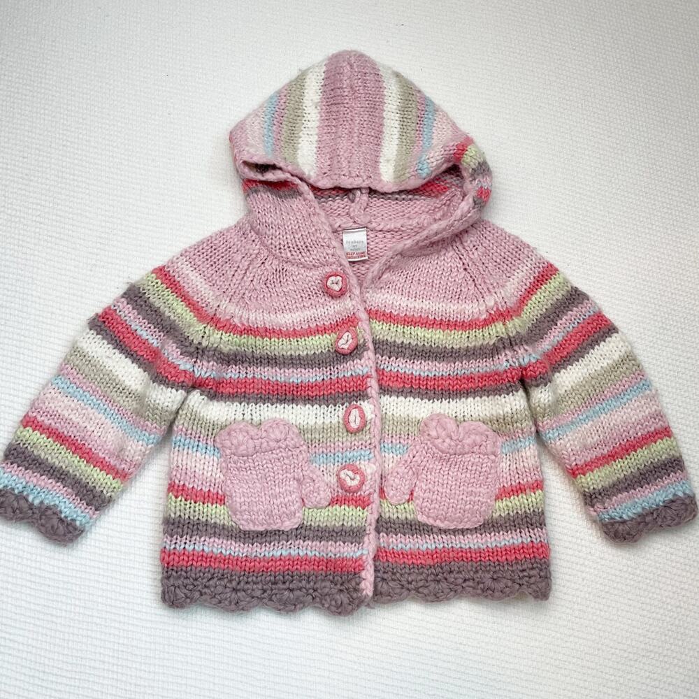 Next Striped Wool Blend Cardigan